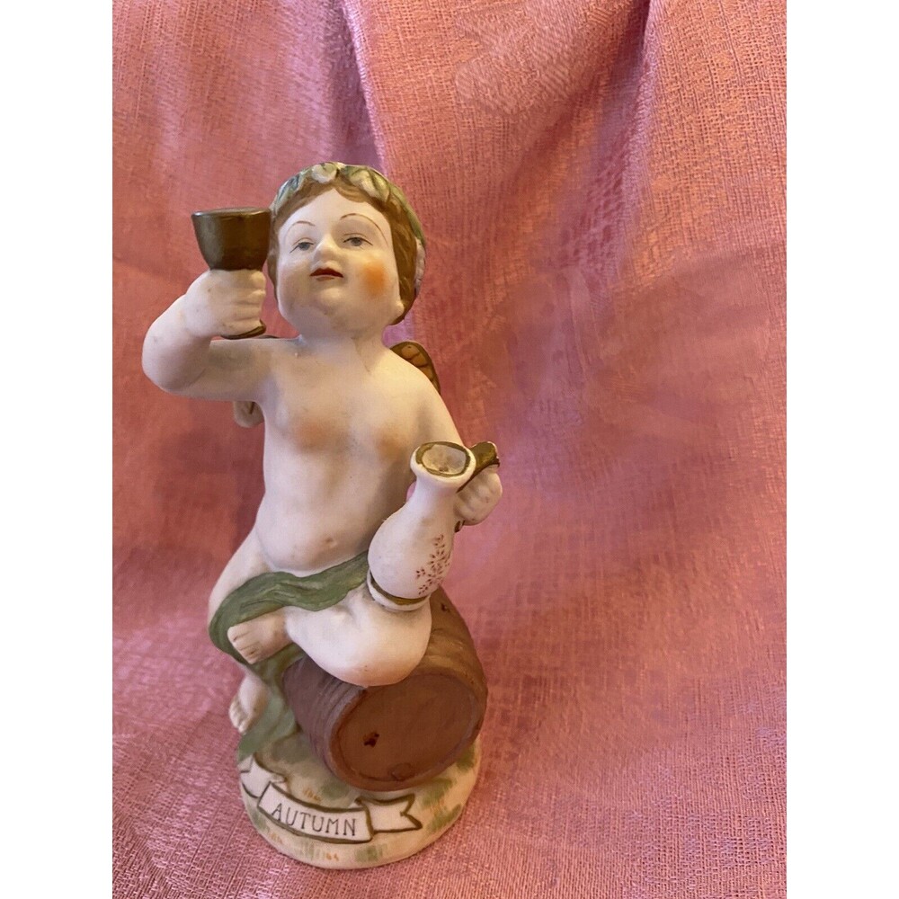 Vintage 5 1/2" ARDALT autumn Cherub Angel Figure